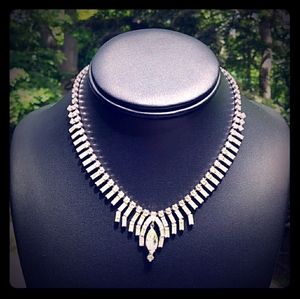 RARE MidCentury WEISS Baguette Crystal Choker